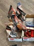 FOUR BOXES OF ASSORTED LIGHTS AND LIGHT CAPS