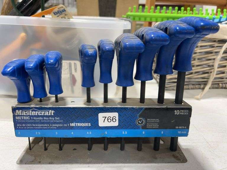 MASTERCRAFT METRIC T-HANDLE HEX KEY SET - INCOMPLETE - Shackelton ...