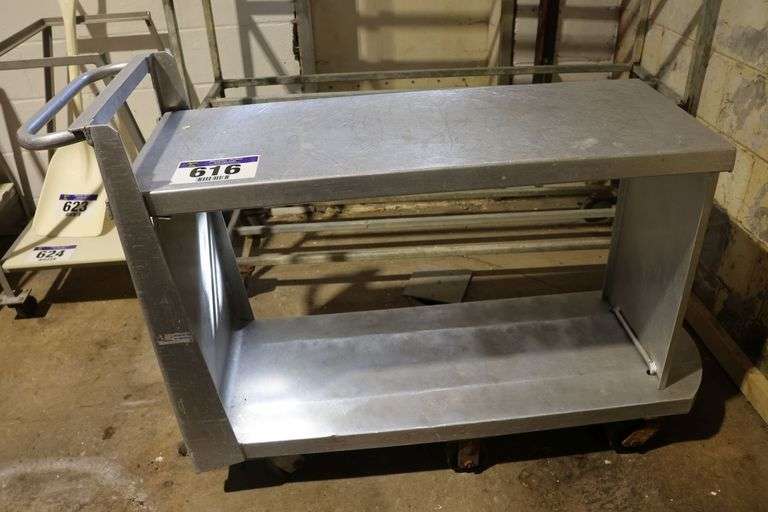 ALUMINUM ROLLING CART - 18" X 51" X 39"