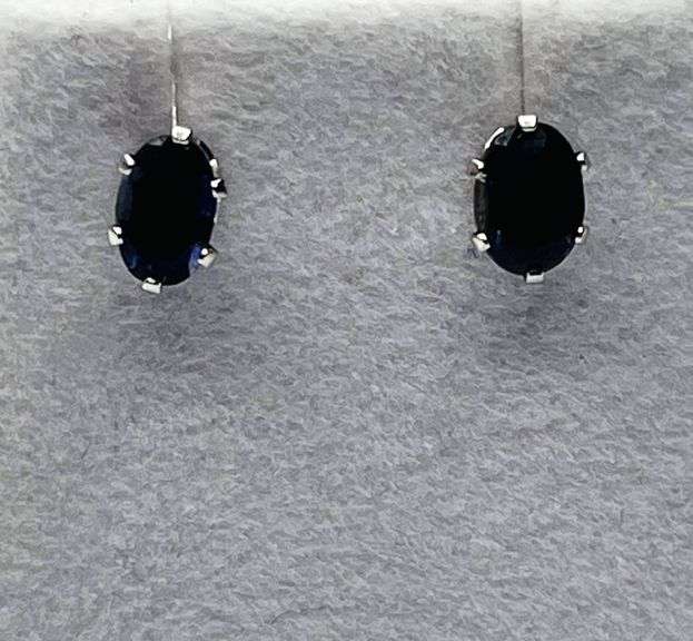 10KT WHITE GOLD NATURAL LOLITE EARRINGS