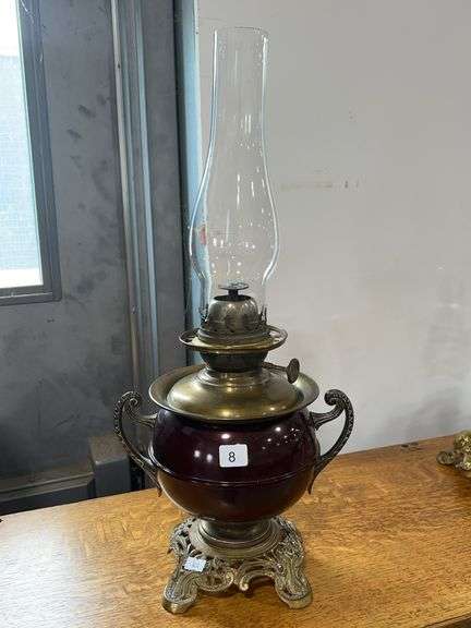 BRASS OIL LAMP - 21"