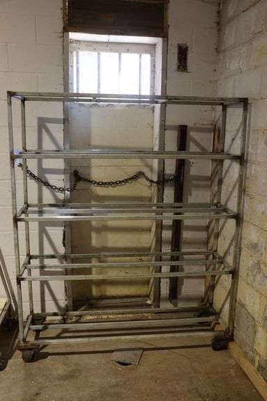 METAL ROLLING CART - 18" X 60" X 72"