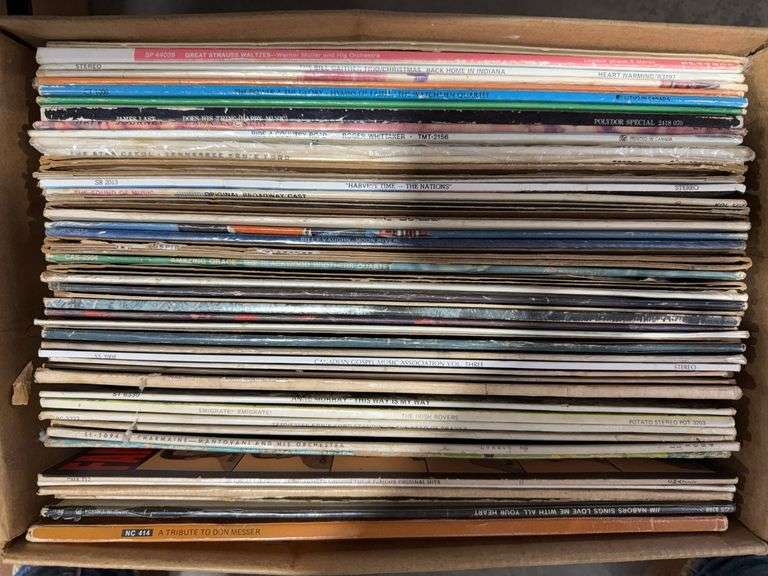 BOX OF ASSORTED 33 RPM RECORDS - Shackelton Auctions Inc.