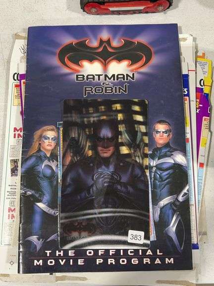 GROUP OF ASSORTED BATMAN CEREAL BOXES AND BOX CUT OUTS, TV GUIDE AND ...