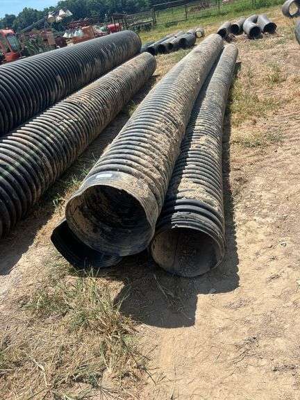 (3) PCS 12" ID x 20' HDPE Culvert / Pipe