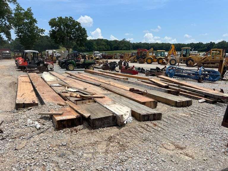 Large Lot of Reclaimed Lumber and Laminated Beams
