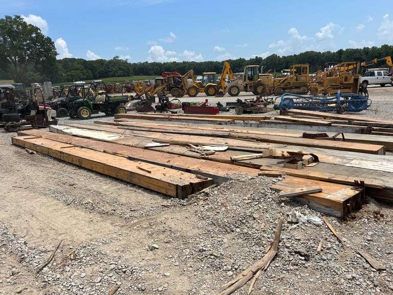 Large Lot of Reclaimed Lumber and Laminated Beams