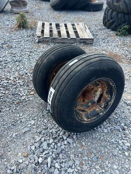 (2) Implement Tires w/ Wheels & Hubs