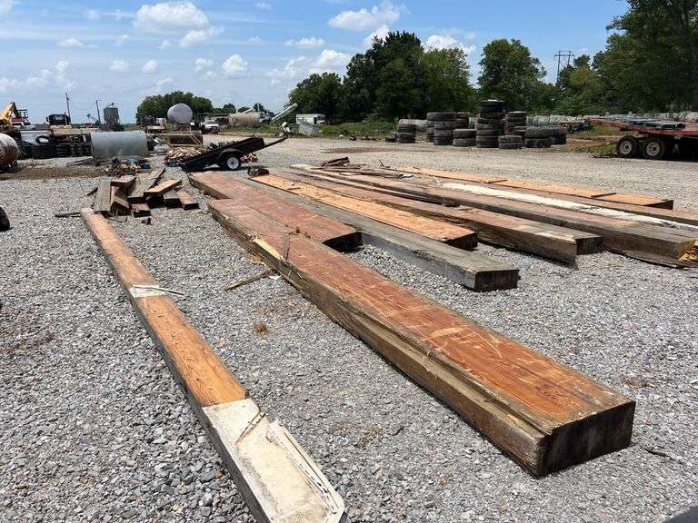Large Lot of Reclaimed Lumber and Laminated Beams