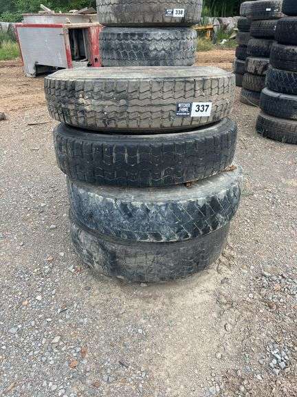 (4) 11R24.5  Tires w/ Rims
