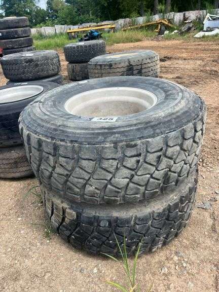 (2) 445/65R22.5 Tires w/ Rims