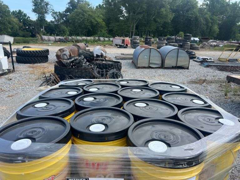 Pallet of 42 Buckets Hydraulic Fluid
