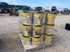 Pallet of 42 Buckets Hydraulic Fluid