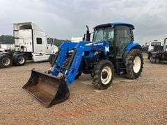 New Holland TS110A 4x4 Cab Tractor w/ Loader