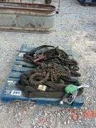 Pallet of Misc. Fuel Nozzles, Chains & Slings