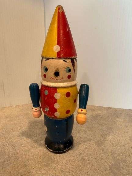 Wooden Clown Nesting Cups