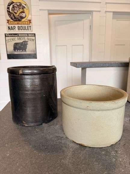 2- Vintage Stoneware Crocks