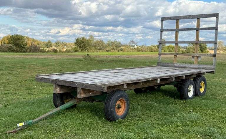 20' x 8' Flat Rack Wagon w/Badger Running Gear - KS2815