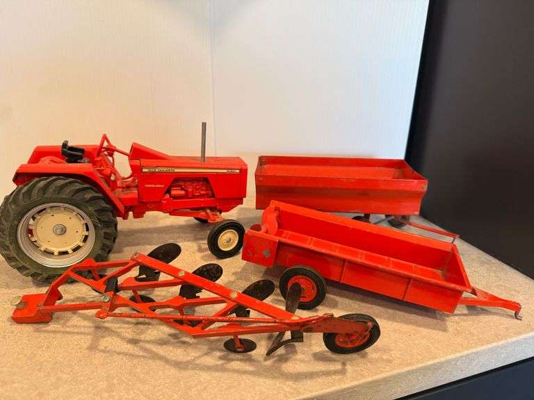 Allis Chalmers Tractor, Plow, Wagon, Spreader