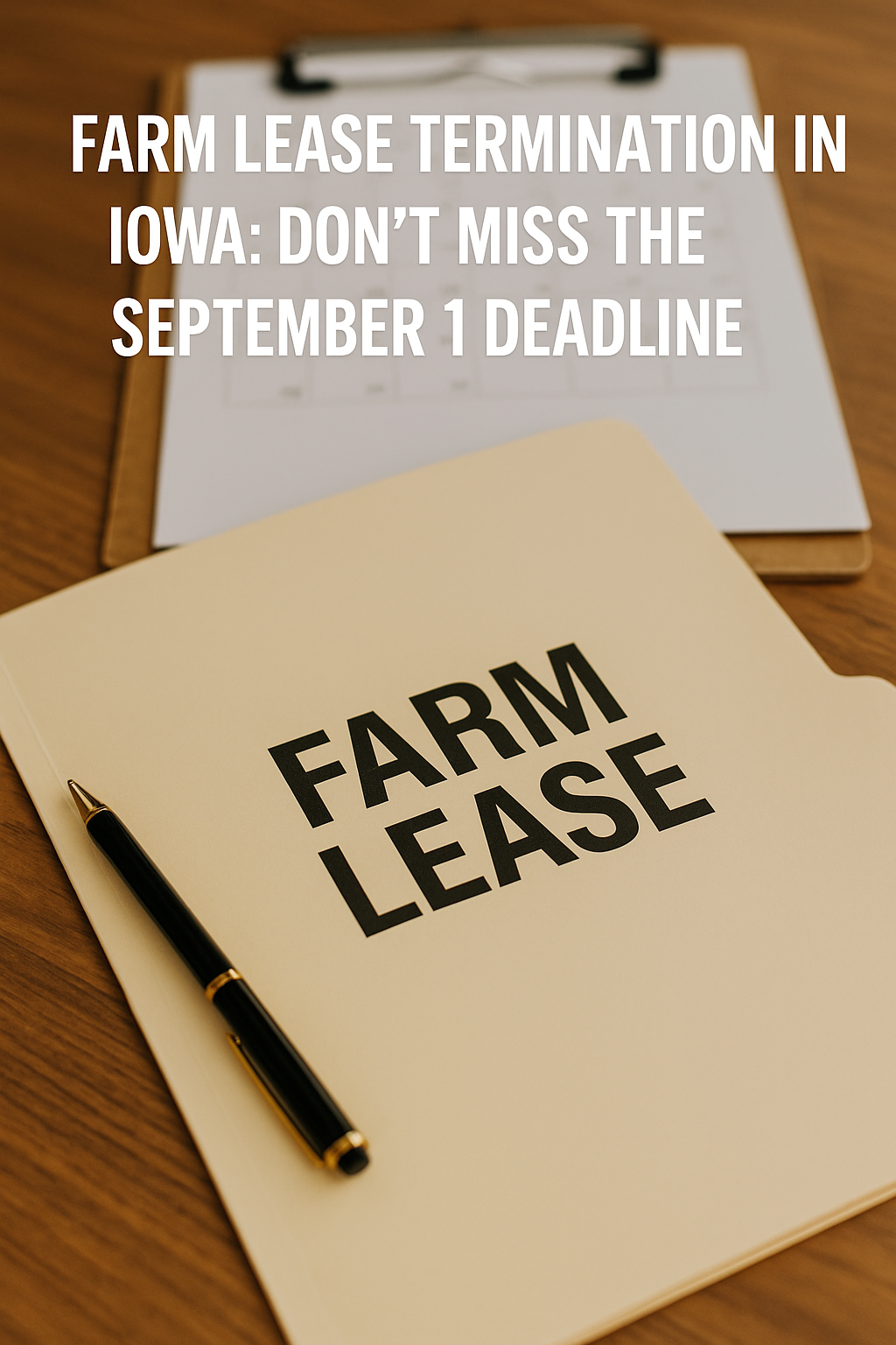 Iowa Farm Lease Termination Deadline Reminder Iowa Farm Lease Termination September 1 Deadline