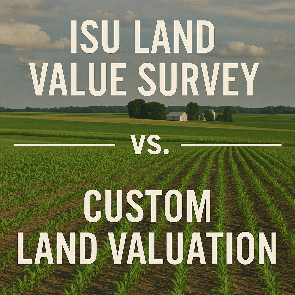 ISU Land Value Survey vs a Custom Land Valuation: What’s Best for Your Farm in Iowa