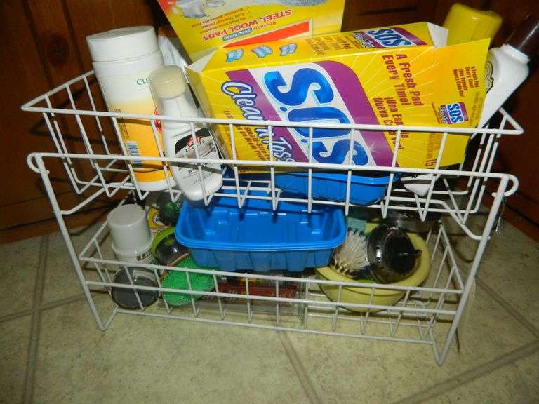 Wire Pull Out Racks Wire Rack with Pull Out Baskets & Contents 8 1/2