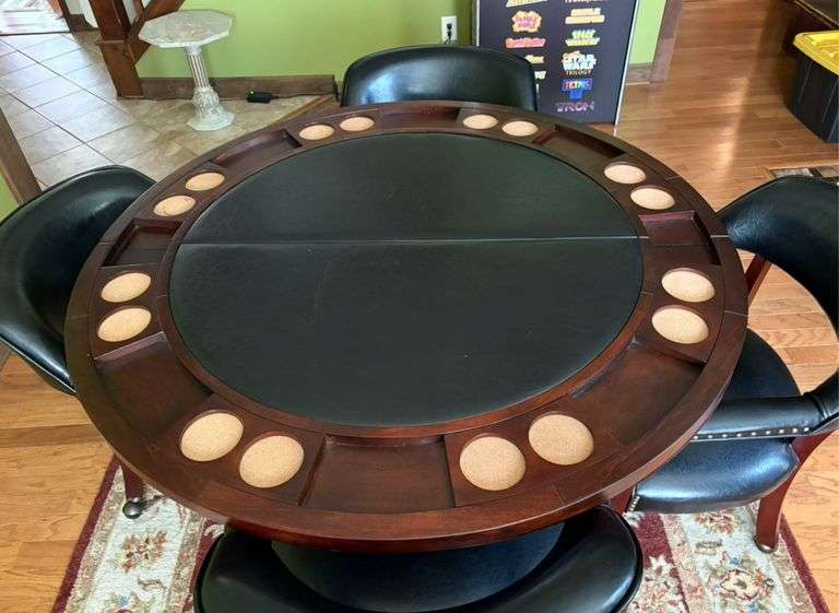 (Brand New) Table, Topper & Chairs - 50 Inches Table With Four Chairs ...