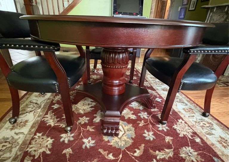 (Brand New) Table, Topper & Chairs - 50 Inches Table With Four Chairs ...