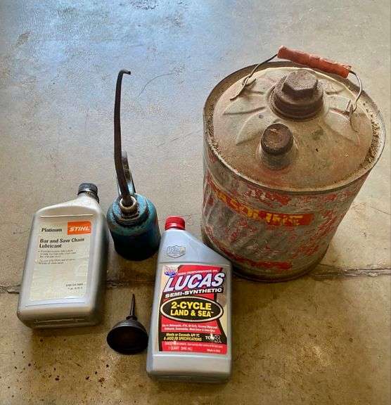 Gas Can, Oil And Oil Can