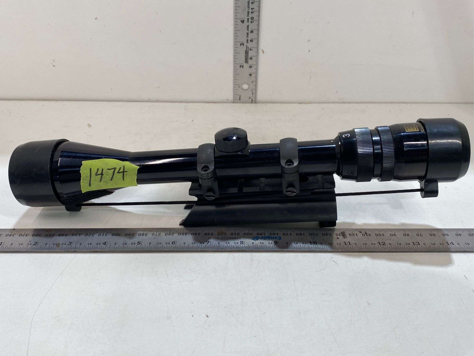 BELL RIFLE SCOPE, WATERPROOF, 3-9X40 WIDE, W/ COVER CAPS & SKS