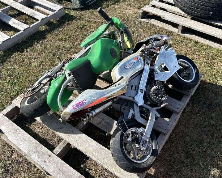 2 Mini Pocket Bikes Non Running For Parts Or Repair Wild Rose 2 mini pocket bikes non running for parts or repair wild rose