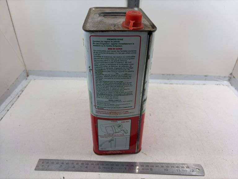 Coleman Camping Lantern fuel, 1/2 full, approx 7x10x4"