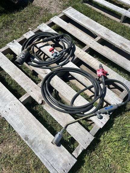 2 Propane torches w/ regulators, (1 - 1.5" Morris, 1 - 2" Tiger Torch), *Unreserved(