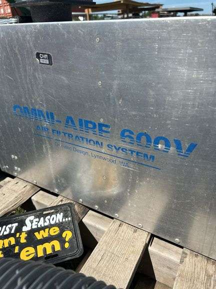 Dimni Aire 600V Air Filtration System w/ 8'' Hose Mod 0A600V Ser 600950 115V ac *Unreserved*