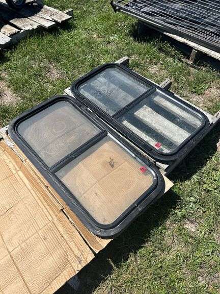 2 - Itehr Sliding glass panel w/ screen, approx 31"x15", *Unreserved*