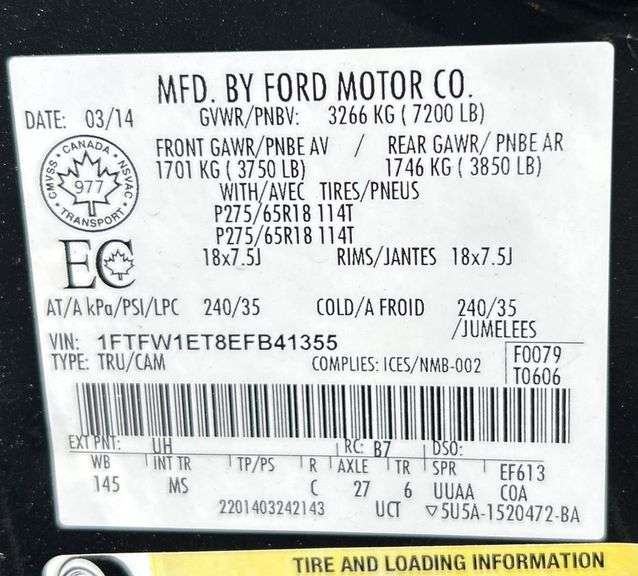 2014 Ford F-150 XLT Short Box Truck