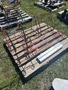 3 - Steel Planter 3'' Round x 15'' High, 2 - 30'' Boot Racks, 1 - 28'' Ornament Hanger *Unreserved*