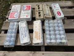 Egg cartons of golf balls, approx 132 balls, *Unreserved*
