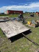 Homebuilt Deck Trailer Plydeck Approx. 77'' x 72'', 2 - 16'' Pneu Tires, 1 7/8 Coupler *Unreserved*