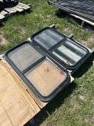 2 - Itehr Sliding glass panel w/ screen, approx 31"x15", *Unreserved*