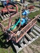 Metal cart w/ tires, Inc Burcam 115v pump model 50654255, Crescent, vice grip, hose, 1" camlock, *Unreserved*