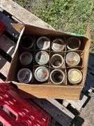 Box of Orange Safety Straps, Vest & 2 - Ratchets, Crate of misc Cabinet Hinge Sets  1-2'' Approx. 12 packs, Crate of Approx. 12 - rubber cabinet Wheels 5'' *Unreserved*