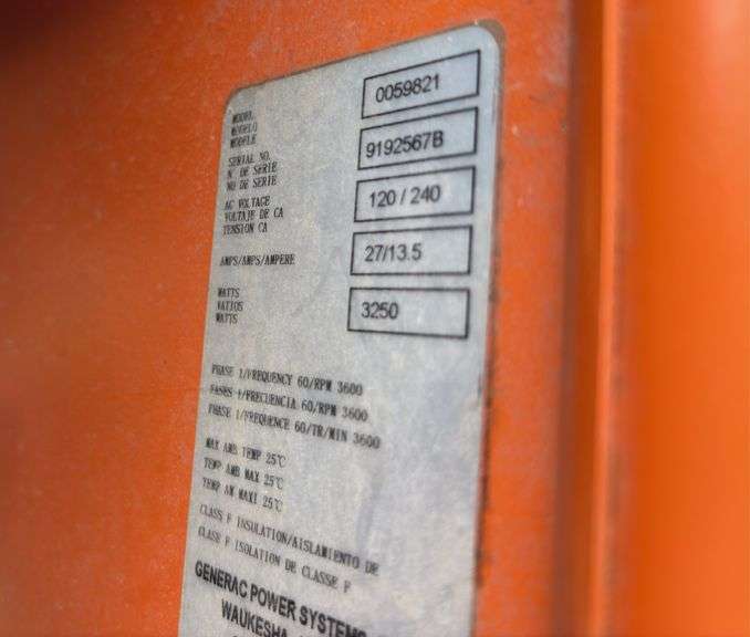 Generac GP3250 Gas Generator approx2'x1'8", *Unreserved*