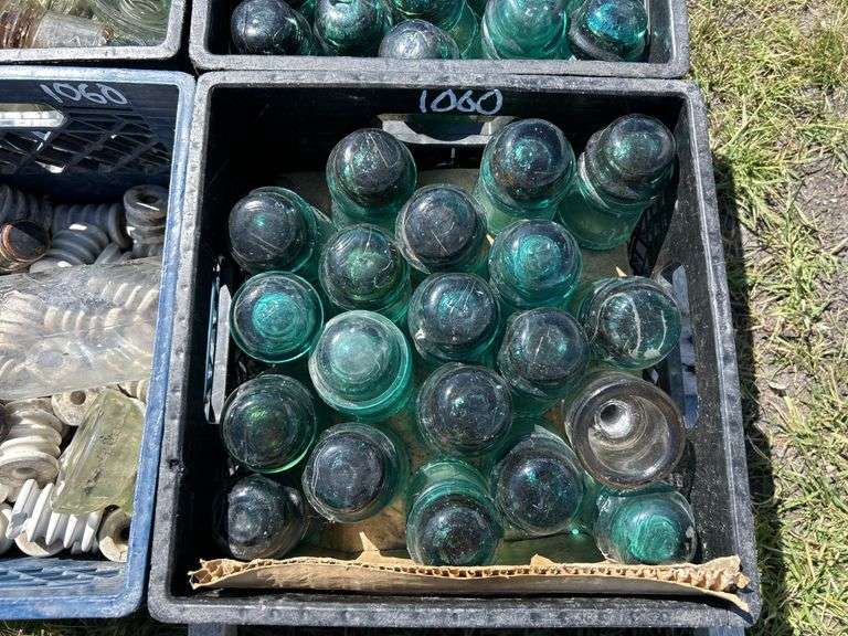 4 Crates of Glass & Ceramic Insulators, approx 150, *Unreserved*