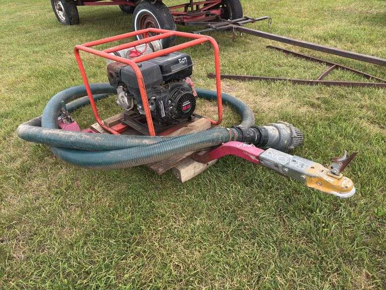 Multi Quip Water Pump Model QP-3TH, 3"x3" on trailer, w/ suction hose, *Unreserved*
