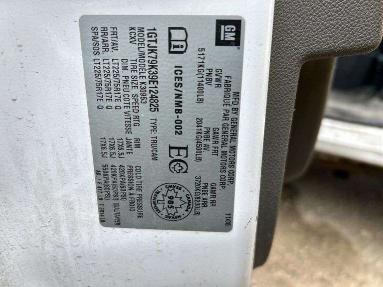 2009 GMC Sierra 3500HD Extended Cab Truck, *Unreserved*