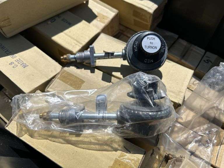 Bin w/ 50 Grill regulator control valves, approx 50, *Unreserved*