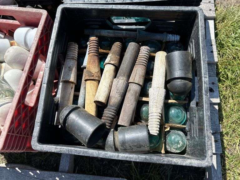 4 Crates of Glass & Ceramic Insulators, approx 120, *Unreserved*