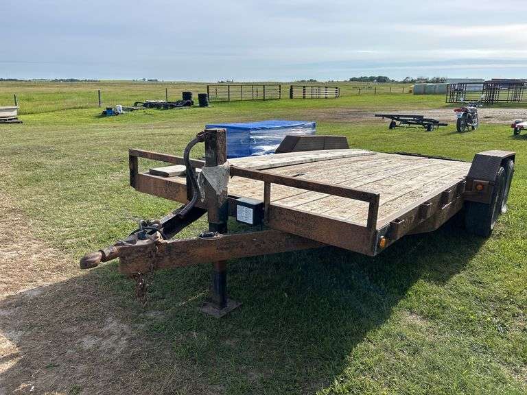 Flatdeck trailer, approx 8 1/2'x18 1/2', bumper pull, *Unreserved*