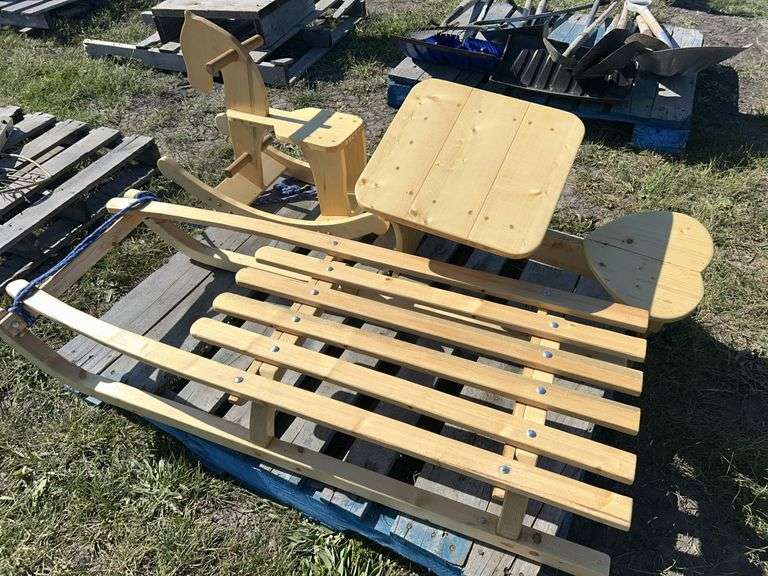 Wood Sled, Horse, Children's School Desk *Unreserved*